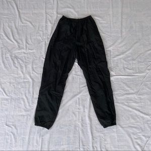Vintage Nike Mens 90s Track Pants Black Lined Nylon Shell Size Large